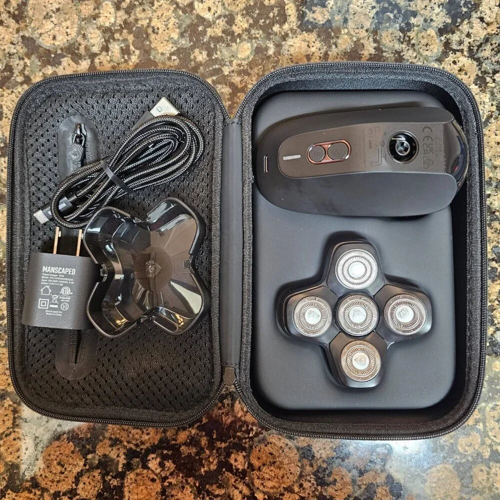 MANSCAPED The Dome Shaver PRO Essentials Kit Bald Head Electric Razor No Soother
